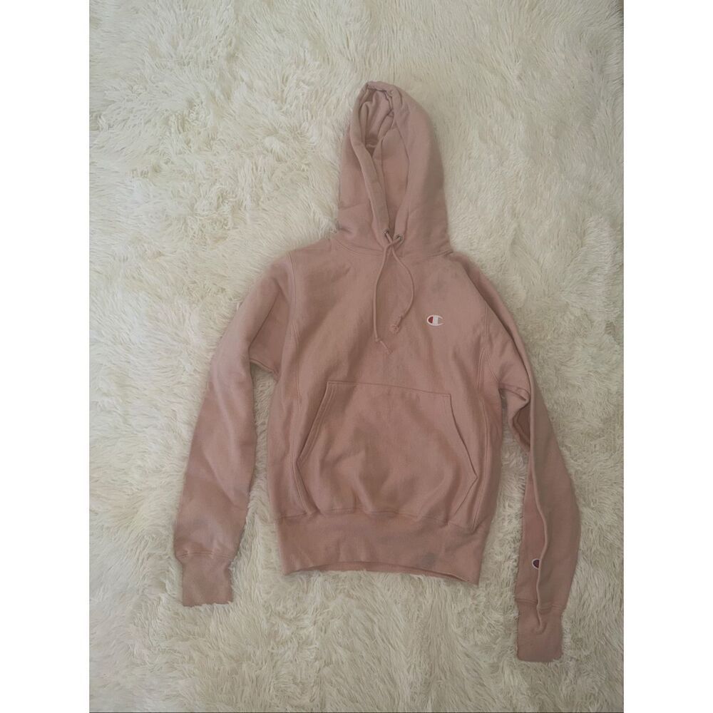 Blush pink / peach champion hoodie size x small